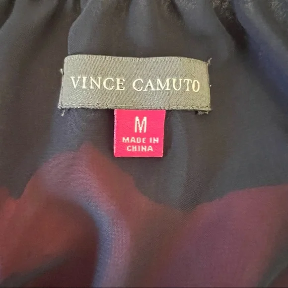 ๐HP๐ Vince Camuto Balloon Sleeve Blouse Pleated Elastic Waist Size Medium - Picture 9 of 11